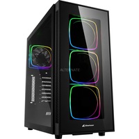 Sharkoon TG6 RGB Midi Tower Nero, Chassis Tower Nero, Midi Tower, PC, Nero, ATX, micro ATX, Mini-ITX, 16,5 cm, 40 cm