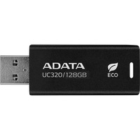 ADATA UC320 unità flash USB 128 GB USB tipo A 3.2 Gen 1 (3.1 Gen 1) Nero, Chiavetta USB 128 GB, USB tipo A, 3.2 Gen 1 (3.1 Gen 1), Senza coperchio, 6,5 g, Nero