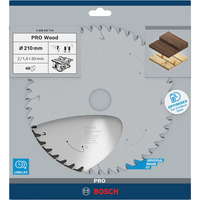 Bosch 2 608 837 714 lama circolare 21 cm 1 pz, Lama per sega In legno duro, Legno dolce, Legno, 21 cm, 3 cm, 1,2 mm, 7000 Giri/min, 1,7 mm