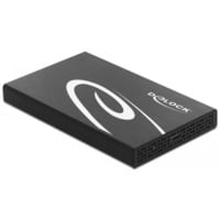 DeLOCK 42611 contenitore di unità di archiviazione Box esterno HDD/SSD Nero, Bianco 2.5" Nero, Box esterno HDD/SSD, 2.5", Serial ATA III, 6 Gbit/s, Hot-swap, Nero, Bianco