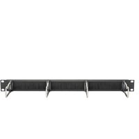 Digitus Pannello di gestione cavi con staffe d’acciaio e guarnizione a spazzola per armadi 482,6 mm (19”), 1HE, Instradamento dei cavi Nero, 6 mm (19”), 1HE, Pannello di gestione del cavo, Nero, Acciaio, 1U, Ovale, Cina