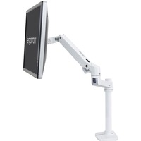 Ergotron LX Series 45-537-216 supporto da tavolo per Tv a schermo piatto 81,3 cm (32") Bianco Scrivania, Base per monitor bianco, Morsa, 11,3 kg, 81,3 cm (32"), 100 x 100 mm, Regolazione altezza, Bianco