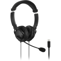 Kensington Cuffie USB-C ad alta fedeltà con microfono, Headset Nero, Cablato, Musica e Chiamate, Auricolare, Nero