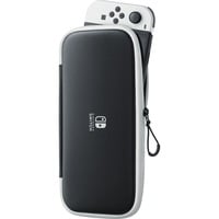 Nintendo Custodia e Pellicola Protettiva per Switch Modello OLED, Borsa Nero/Bianco, Custodia a libro, Nintendo, Nero, Bianco, Poliestere, Nintendo Switch OLED, Antigraffio, Resistente agli urti