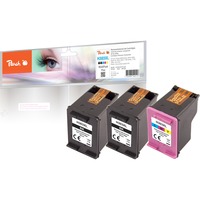 Peach PI300-898 cartuccia d'inchiostro 3 pz Compatibile Resa elevata (XL) Nero, Ciano, Magenta, Giallo Resa elevata (XL), 18 ml, 16 ml, 3 pz, Confezione multipla