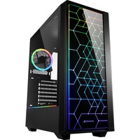 Sharkoon RGB LIT 100 Midi Tower Nero, Chassis Tower Nero, Midi Tower, PC, Nero, ATX, micro ATX, Mini-ITX, Blu, Verde, Rosso, Ventole, Frontale