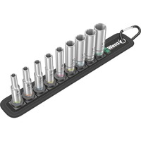 Wera 05004525001 bussola e set di bussole Nero, Set di bussole, 1/4", Metrico, 9 testina/e, 5,5.5,6,7,8,10,11,12,13 mm, 5 cm