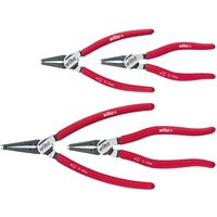 Wiha Set di pinze per anelli di sicurezza Classic, con MagicTips, Set pinze rosso