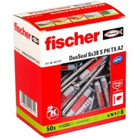 fischer DuoSeal 6x38 S PH TX A2 grigio chiaro/Rosso