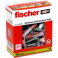 fischer EasyHook Angle DuoPower 8x40, Tassello bianco