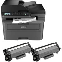 Brother MFC-L2827DWXL stampante Laser A4 BOX 2 TONER INCLUSI, Stampante multifunzione grigio scuro, Laser, Mono stampa, 1200 x 1200 DPI, A4, Stampa diretta, Nero, Grigio