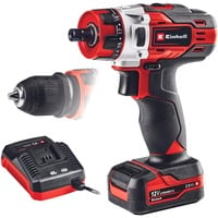 EINHELL Avvitatore a batteria TE-CD 12/1 X-Li, 12 Volt, Trapano avvitatore rosso/Nero