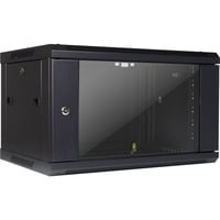 Inter-Tech SMA-6406 6U Da parete Nero, IT armadio Nero, Da parete, 6U, 30 kg, Lucchetti, 14,4 kg, Nero
