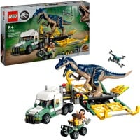 LEGO Jurassic World Missione dinosauro: camion di trasporto dell’allosauro, Giochi di costruzione Set da costruzione, 8 anno/i, Plastica, 588 pz, 1,02 kg