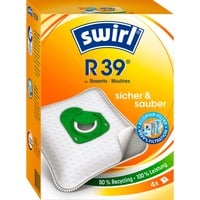 Swirl R 39 MicroPor Plus A cilindro Sacchetto per la polvere, Sacchetti per aspirapolvere A cilindro, Sacchetto per la polvere, Bianco, Rowenta, RO 3900... 3999 Compact Power RO 6300... 6399 Silence Force Compact RO 6400... 6499 Silence Force..., 4 pz