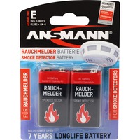 Ansmann 1515-0006 batteria per uso domestico Batteria ricaricabile 9V Alcalino Batteria ricaricabile, 9V, Alcalino, 9 V, 2 pz, Cd (cadmio), Hg (mercurio)
