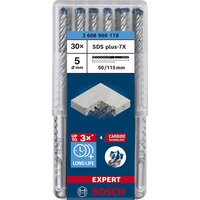 Bosch Expert Punta per martelli SDS plus-7X, Trapano Martello perforatore, Hammer drill bit, 5 mm, 115 mm, Cemento, Pietra, 5 cm