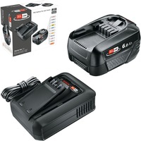 Bosch Set di avviamento batteria 18V 1x 6,0Ah + caricabatterie rapido AL 18V-44 Nero