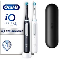 Braun Oral-B iO Series 4 Duo, Spazzolino da denti elettrico Nero/Bianco