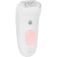 Braun Silk-épil 5 5-230, Epilatore Elettrico Donna, Per Una Epilazione Semplice, Bianco/Rosa bianco/Rosa, Epilatore Elettrico Donna, Per Una Epilazione Semplice, Bianco/Rosa, Rosa, Bianco, 28 pinzette, MicroGrip, 0,5 mm, Batteria, Batteria integrata
