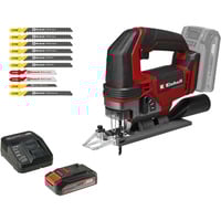 EINHELL Seghetto alternativo a batteria Power X-Change TE-JS 18/100 Li, 18 Volt, Puzzle rosso/Nero