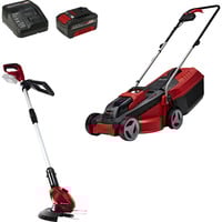 EINHELL Set rasaerba a batteria Power X-Change GE-CM 18/30 + decespugliatore GE-CT 18 rosso/Nero