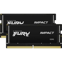 Kingston FURY FURY 32 GB 5600 MT/s DDR5 CL40 SODIMM (Kit da 2) Impact PnP, Memoria Nero, 32 GB, 2 x 16 GB, DDR5, 262-pin SO-DIMM