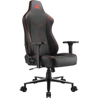 Sharkoon SGS30 Sedia per gaming universale Sedia imbottita tappezzata Nero, Rosso Nero/Rosso, Sedia per gaming universale, 130 kg, Sedia imbottita tappezzata, Schienale imbottito tappezzato, 185 cm, Nero/rosso