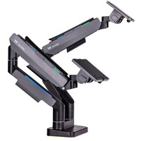 Thermaltake Braccio per monitor da gioco RGB doppio, Base per monitor Nero