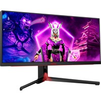 Image of AGON PRO AG344UXM Monitor PC 86,4 cm (34") 3440 x 1440 Pixel UltraWide Quad HD LED Nero, Rosso