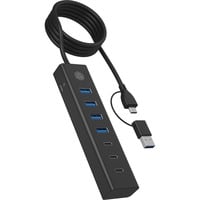 ICY BOX 61065, Hub USB Nero