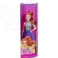 Mattel Bambola Barbie Fashionista con top in jersey e gonna plissettata 