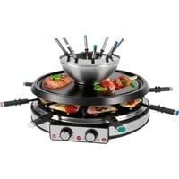 ProfiCook 501245, Raclette Nero/Argento