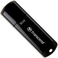 Transcend JetFlash 700 nero lucido, 16 GB, USB tipo A, 3.2 Gen 1 (3.1 Gen 1), Cuffia, 8,5 g, Nero
