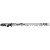 Bosch 2 608 637 877 non classificato, Lama per sega Jigsaw blade, Truciolare, Pannello in fibra, Legno dolce, Paniforte, Acciaio al carbonio (HCS), 4 mm, 5,2 mm, 10 cm