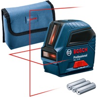 Bosch GLL 2-10 Professional Livella lineare 10 m 630-650 nm, Attraversare la linea laser blu/Nero, 10 m, 0,3 mm/m, 4°, 650 nm, Rosso, 630-650 nm