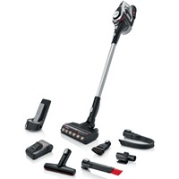 Bosch Serie 8 BSS82SIL1 scopa elettrica Senza sacchetto Nero, Argento, Aspirapolvere verticale bianco, Senza sacchetto, Nero, Argento, Secco, Filtro, Pavimento, Tappeto, Gradini, Tappezzeria, LED