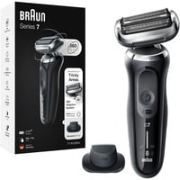 Braun Series 7 71-N1200s Rasoio Trimmer Acciaio inox Nero/Argento, Rasoio, Acciaio inox, Pulsanti, LED, Carica, Potenza, CA/Batteria