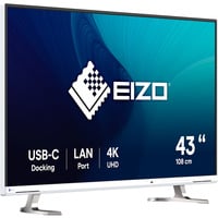 EIZO FlexScan EV4340X-WT Monitor PC 108 cm (42.5") 3840 x 2160 Pixel 4K Ultra HD LCD Bianco, Monitor LED bianco, 108 cm (42.5"), 3840 x 2160 Pixel, 4K Ultra HD, LCD, 5 ms, Bianco