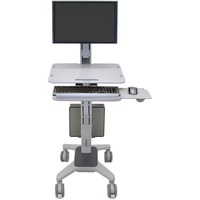 Ergotron WorkFit-C Single LD, postazione di lavoro mobile per stare in piedi e seduti, Tavolo da lavoro grigio