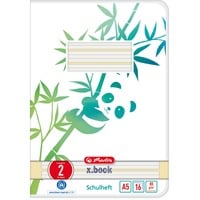 GREENline quaderno per scrivere A5 16 fogli Verde, Bianco