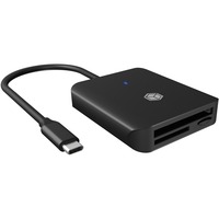 ICY BOX IB-CR403-C3 lettore di schede USB 3.2 Gen 1 (3.1 Gen 1) Type-C Nero Nero, CFast, MicroSD (TransFlash), SD, Nero, 6000 Mbit/s, Alluminio, Plastica, Access, Potenza, 2 GB