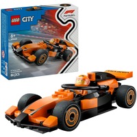 City 60442 Pilota e Monoposto McLaren F1, Modello di Macchina Giocattolo da Formula 1, Regalo Bambini 6+ Fan delle Auto, Giochi di costruzione