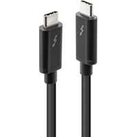 Lindy 41557 Cavo Thunderbolt 2 m 20 Gbit/s Nero Nero, Maschio, Maschio, 2 m, Nero, 20 Gbit/s, 4096 x 2160 Pixel