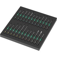 Wera 9715 Inserto in schiuma Kraftform Micro Set 1 9715, Cacciavite Nero/Verde
