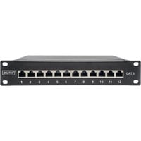 Digitus Cavo patch CAT 6, classe E Patch, schermato, Patch Panel Nero, classe E Patch, schermato, RJ-45, Nero, Acciaio galvanizzato, SECC, Montaggio a rack, 1U, 280 mm