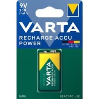 VARTA -56722/1 Batterie per uso domestico, Batteria Batteria ricaricabile, 9V, Nichel-Metallo Idruro (NiMH), 8,4 V, 1 pz, 200 mAh