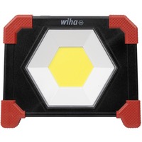 Wiha Faretto da cantiere a batteria 30 watt, Riflettore di costruzione Nero/Rosso