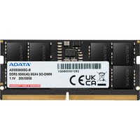 ADATA AD5S56008G-S memoria 8 GB 1 x 8 GB DDR5 Nero, 8 GB, 1 x 8 GB, DDR5, 5600 MHz, 262-pin SO-DIMM