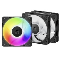 ARCTIC Freezer P12 Pro A-RGB Case per computer Ventilatore 12 cm Nero, Bianco 3 pz, Ventola Nero, Ventilatore, 12 cm, 131 m³/h, Nero, Bianco